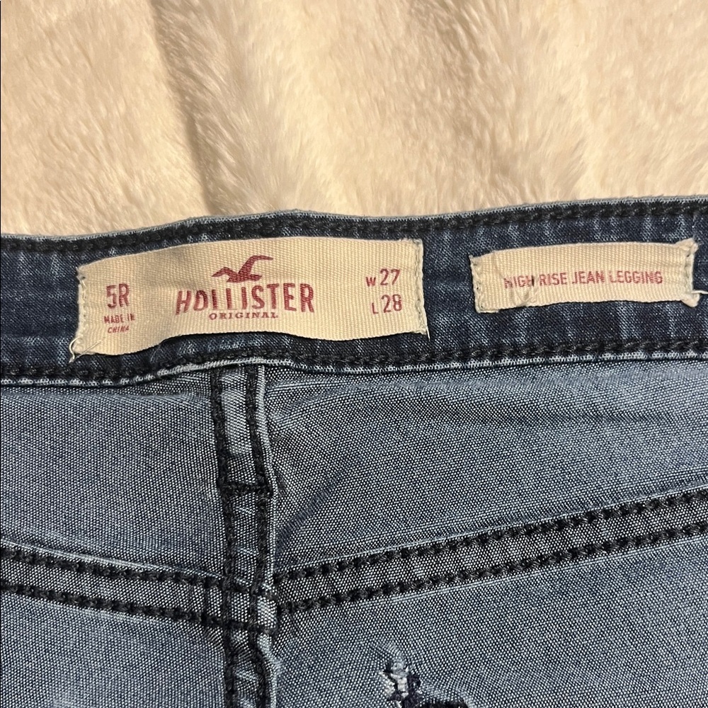 Hollister Dark Blue Straight Leg Jeans - Picture 2 of 2